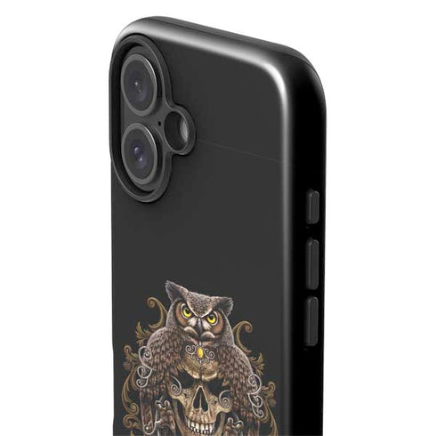 Skull and Owl by Sarah Richter iPhone 16 Impact Case